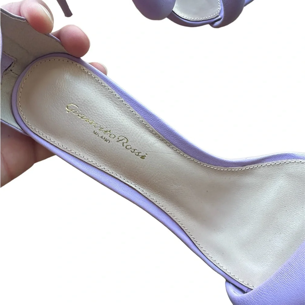Gianvito Rossi Lavender Lilac Ankle Strap Stiletto Sandals